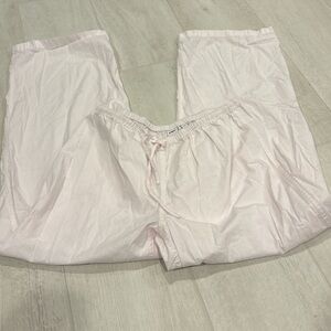 Aritzia Pink pinstripe linen pants